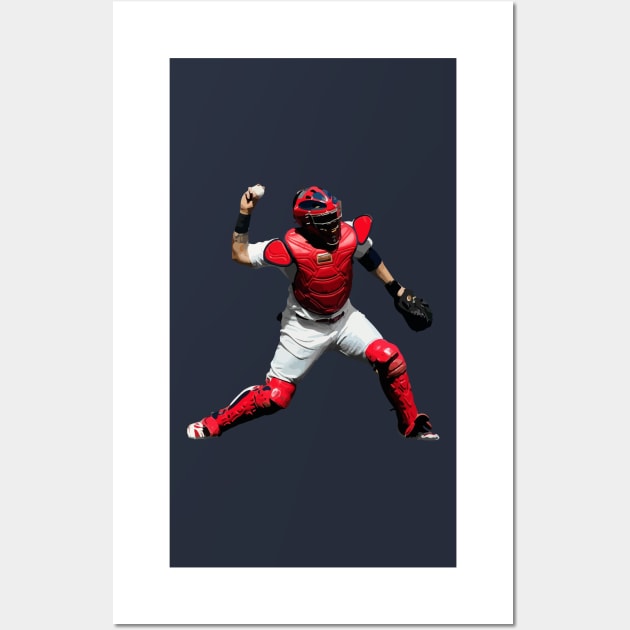 Yadier Molina of the St. Louis Cardinals Illustration Wall Art by AJ